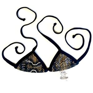 NWT Brazilian Bikini Triangle Top Snakeprint Small
